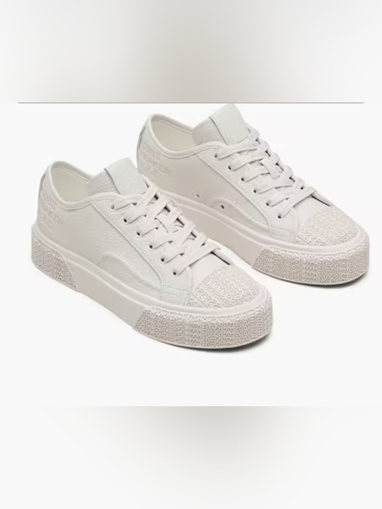 Marc Jacobs Shoes - Marc Jacob's Women's  The Leather Sneaker Cotton White Size US9 / EU 39